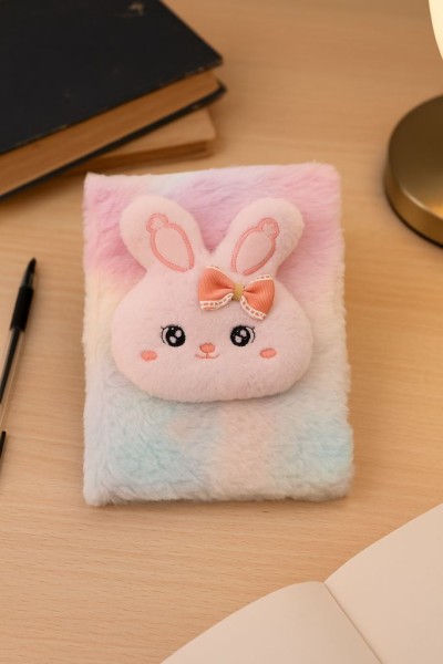Блокнот плюшевый «Cute bunny» , 13х18 см, плотность 80 гр. 
