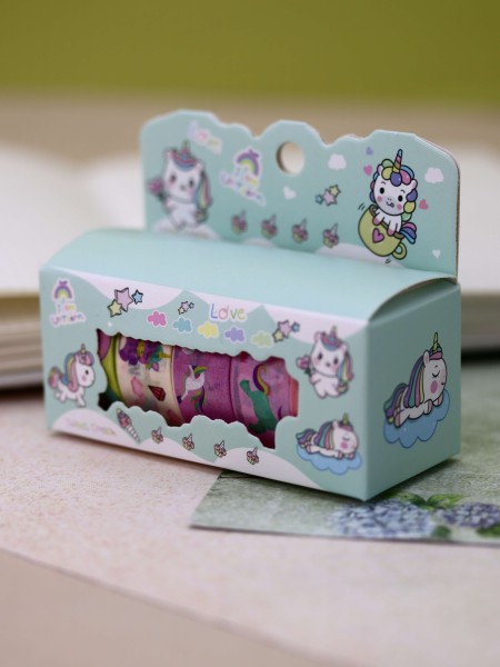 Набор декоративного скотча «Funny unicorn», green 
