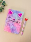 Блокнот плюшевый «Shiny cat», blue, 21,5х15 см, плотность 70 гр.