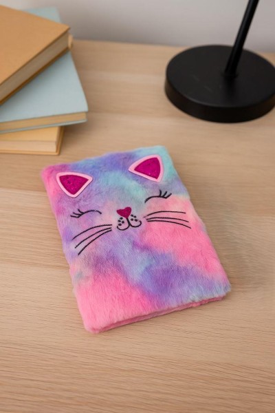 Блокнот плюшевый «Shiny cat», blue, 21,5х15 см, плотность 70 гр. 