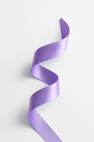 Лента для декора и подарков "Ribbon of Joy", purple (2,5 см*1 м) 