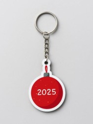Брелок ECO из дерева "Новогодний шарик 2025"