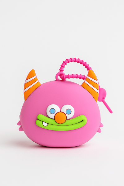 Брелок-кошелёк "Funny monster", pink (8*8.7 см) 