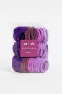 Набор резинок для волос "Rainbow", purple, 50 шт. в наборе