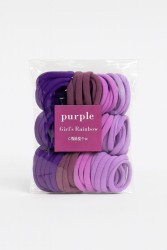 Набор резинок для волос "Rainbow", purple, 50 шт. в наборе