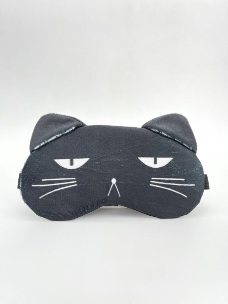 Маска для сна "Sad cat", black 