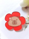 Значок акриловый iLikeGift "Capybara in a flower"