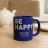 Кружка «Be happy», blue (400 ml)