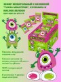 Зефир жевательный с начинкой "ГЛАЗА МОНСТРОВ", клубника и кислое яблоко (шоу-бокс 60 шт*5 гр)