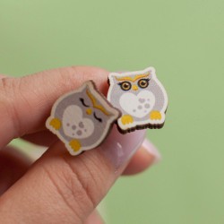 Серьги ECO из дерева TWO OWL