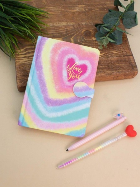 Блокнот (B6) "Pastels hearts", rainbow (18.5*13) 