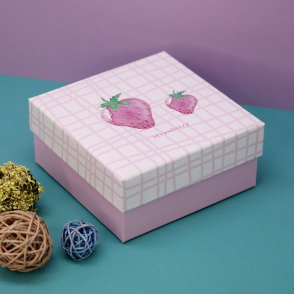 Подарочная коробка «Two strawberry», 14*14*6.5 