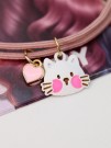 Резинка для волос GIRLY "Cat heart", pink