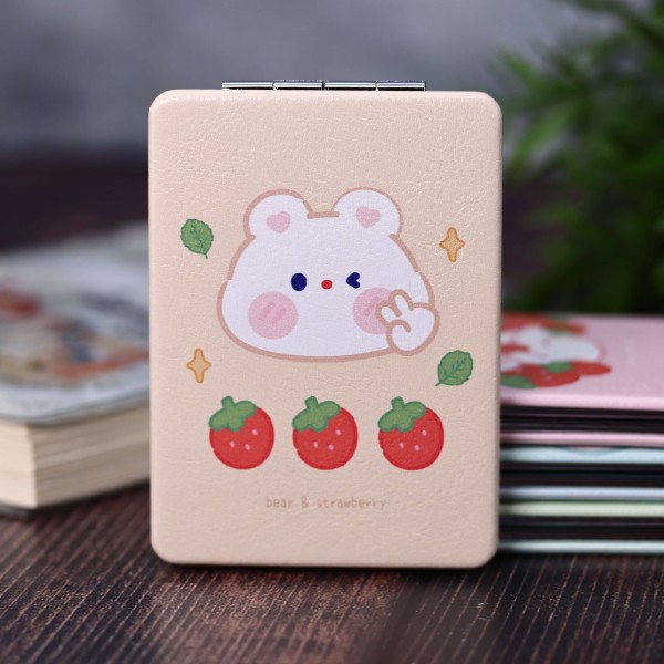 Зеркало "Bear strawberry", yellow 