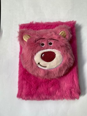 Блокнот плюшевый «Cute bear», pink, 10,5х14 см, плотность 80 гр.