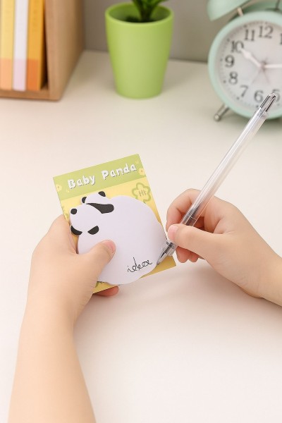 Блок стикер для записей "Chubby panda", yellow 