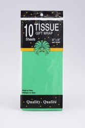 Бумага тишью "Classic", dark green, 50 х 66 см, 14 г/м2 (набор 10 шт.)