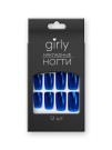 Накладные ногти GIRLY «Deep blue», 12 шт., с клеевыми пластинами
