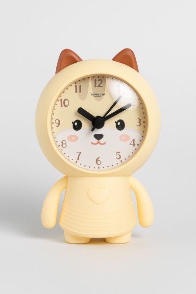 Часы-будильник «Lovely cat», yellow (14,5х8,5 см) 