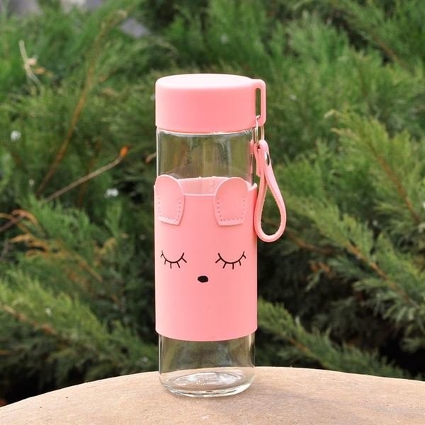 БУТЫЛКА "Спящие животные"_pink 