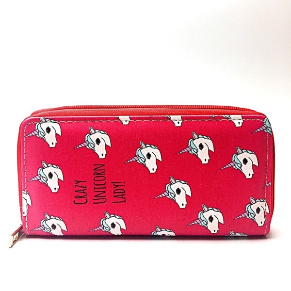 Кошелек "Crazy unicorn lady" red 