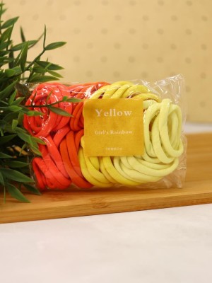 Набор резинок для волос "Rainbow", yellow, 50 шт. в наборе