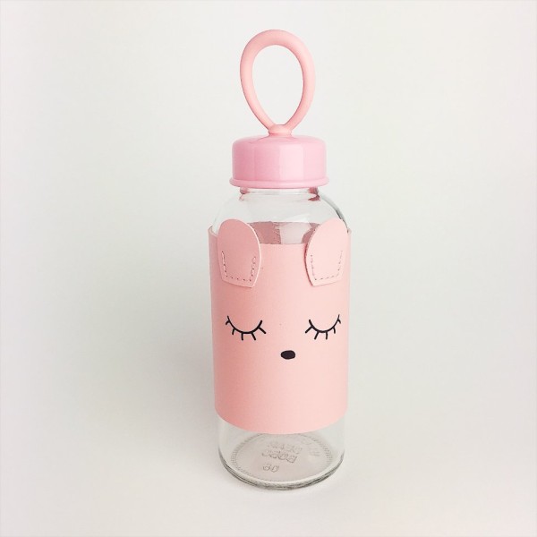 Бутылка "Маленькие спящие животные" pink 