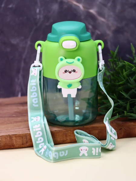 Бутылка «Cute animal, frog», green (800 мл) 