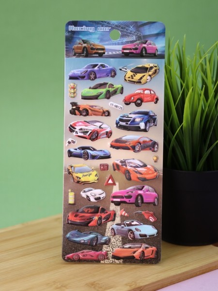 Наклейки объемные "Sports car" (9*22,5 см) 