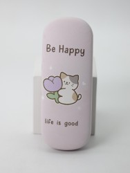 Чехол для очков "Be happy life is good", pink