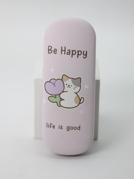 Чехол для очков "Be happy life is good", pink 