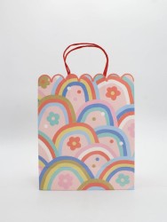 Пакет подарочный «Rainbow flowers», red (21*25.5*10)