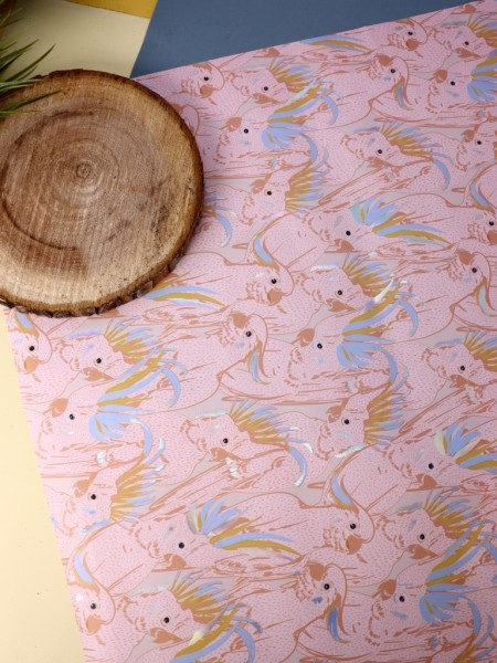 Упаковочная бумага «Parrot», pink (50*70 см) 