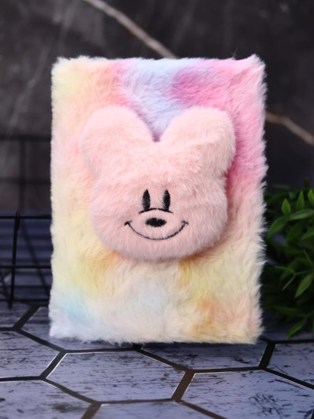 Блокнот плюшевый «Cute friend», rainbow, 12,5х17,5 см, плотность 80 гр. 