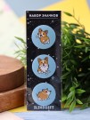 Набор значков 3 шт. iLikeGift "Corgi"