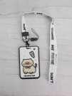 Футляр для карт на ленте "Don’t touch", cream