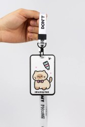 Футляр для карт на ленте "Don’t touch", cream