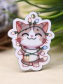 Брелок ECO из дерева "Зажигай в новом году! Котик"