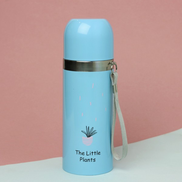B-M-2532W-Z ТЕРМОС "The little plants" 350 ml (голубой)