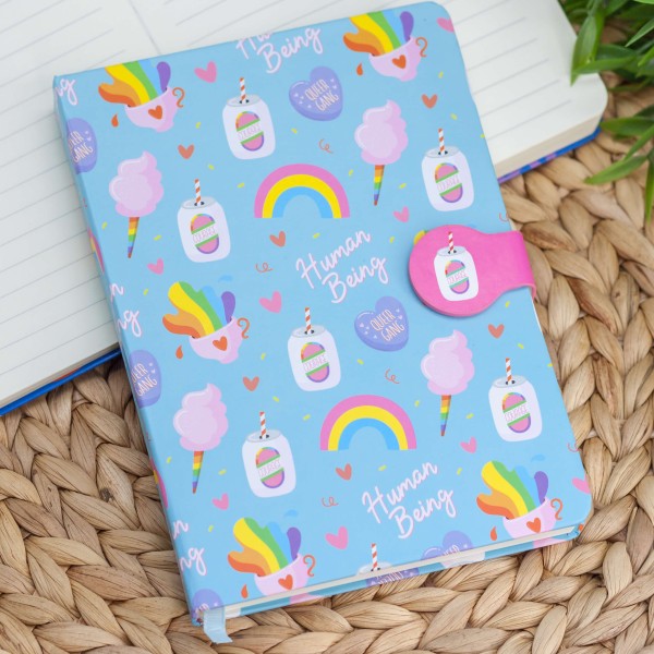 Блокнот (B6) "Rainbow ice cream", blue (13*18) 