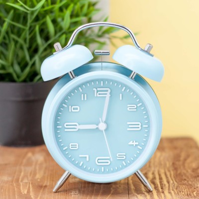 Часы-будильник "Numeral white", blue