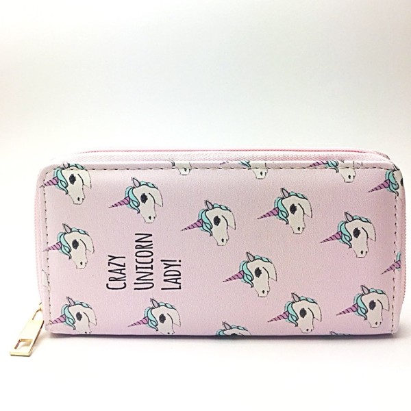 Кошелек "Crazy unicorn lady" pink 