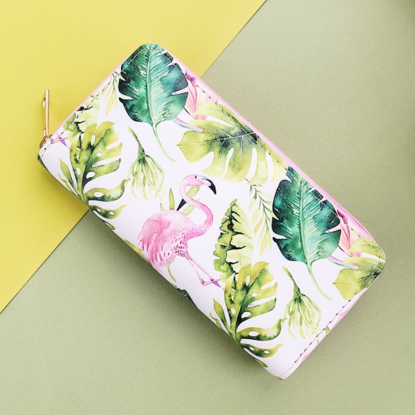 Кошелёк "Flamingo/Green leaves" 