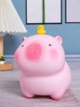 Копилка "Capybara Friend Duck", 14 см, pink