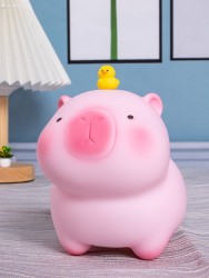 Копилка "Capybara Friend Duck", 14 см, pink