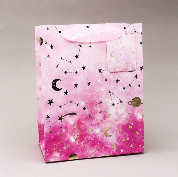 Пакет подарочный (S) "Starry sky", blue 