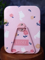 Зеркало настольное "Lucky cat", pink (16*12 см)