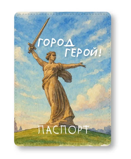 Обложка для паспорта "Город герой!", плотность 600 мкм 