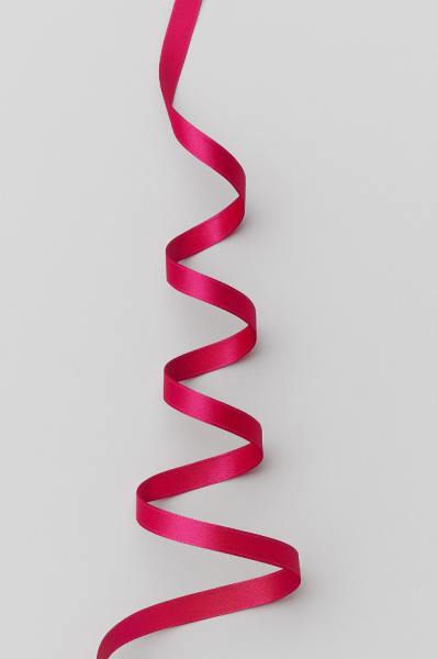 Лента для декора и подарков "Ribbon of Joy", fuchsia (1 см*23 м) 