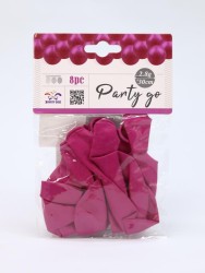 Набор воздушных шаров 8 шт. "Monochrome magic", rose red (30 см)